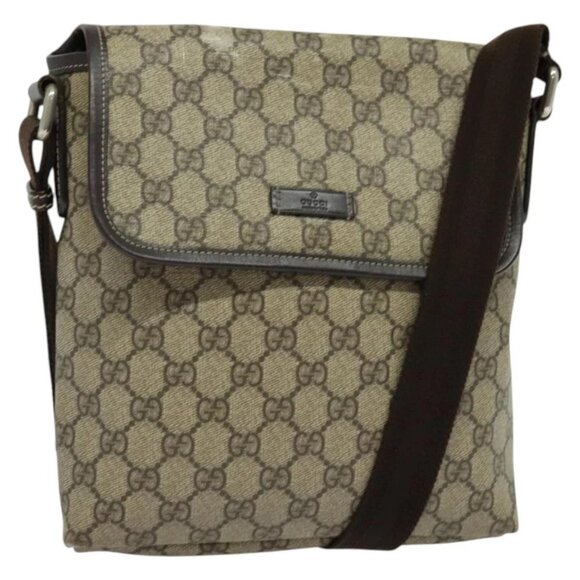 GUCCI GG Supreme Shoulder Bag PVC Beige Silver 223666 Auth ep10673 - Picture 2 of 16